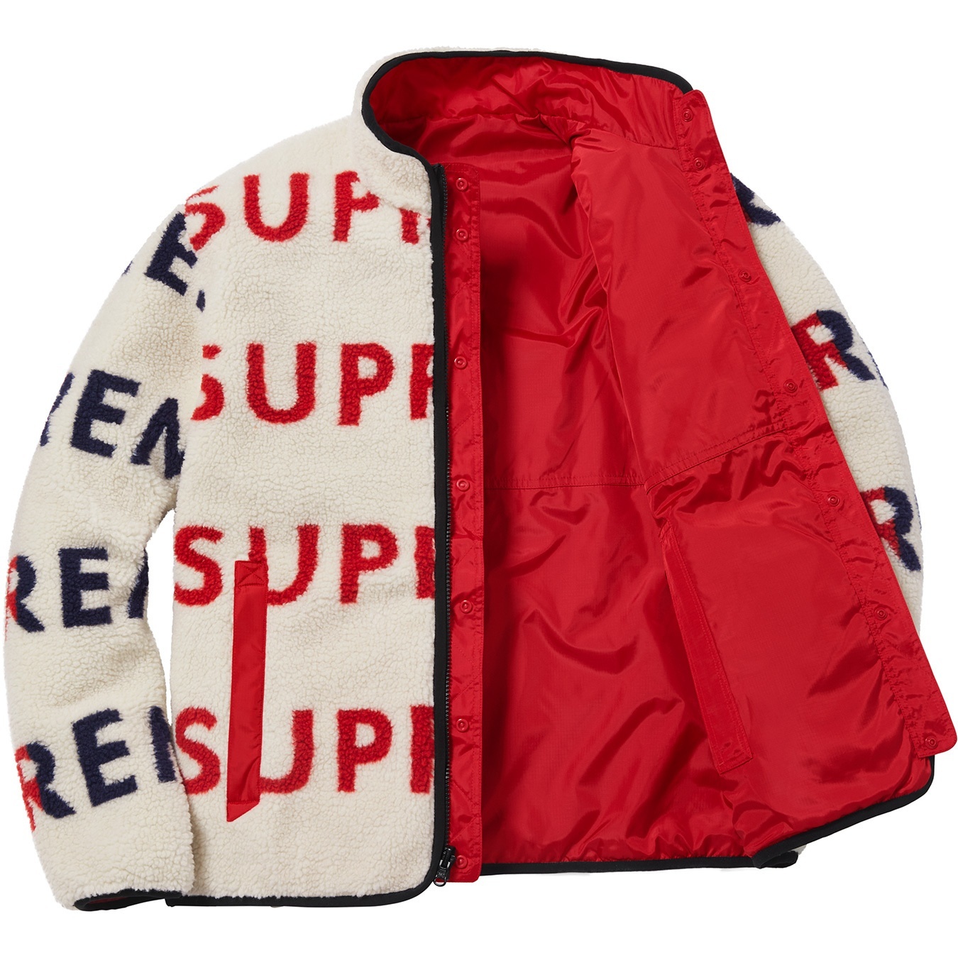 Reversible Logo Fleece Jacket view 8